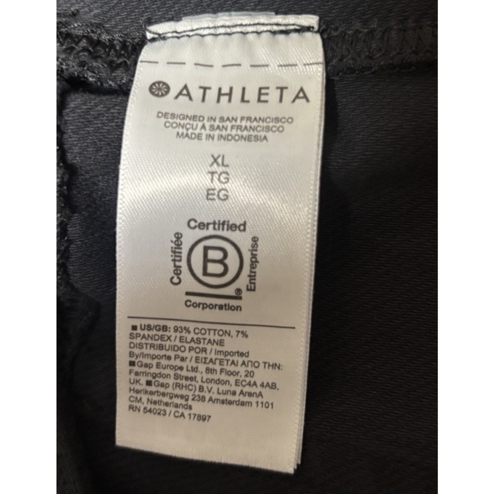 Athleta Farallon Pant Women XL Navy Organic Cotton Drawstring Casual Travel New - Picture 7 of 8